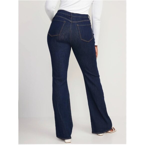 Old Navy Womens High-Rise Flare Jeans Size 12 Dark Wash - Picture 2 of 16